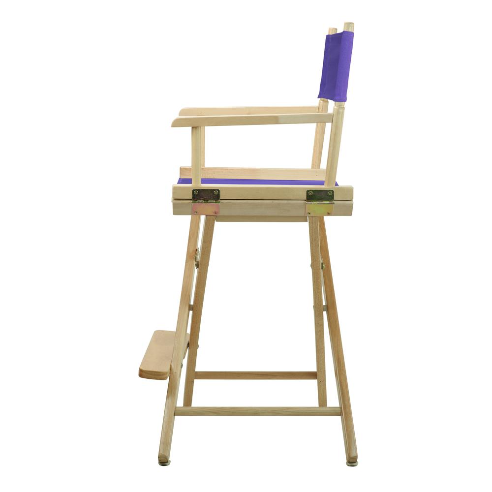 24'' Director's Chair Natural Frame-Purple Canvas - Casual Home
