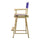 24'' Director's Chair Natural Frame-Purple Canvas - Casual Home