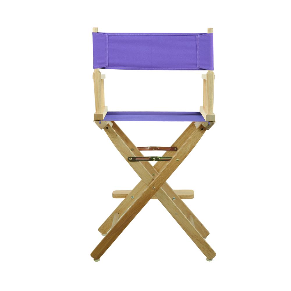 24'' Director's Chair Natural Frame-Purple Canvas - Casual Home