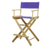 24'' Director's Chair Natural Frame-Purple Canvas - Casual Home