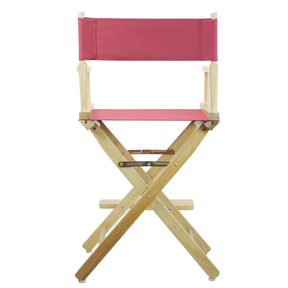 24'' Director's Chair Natural Frame-Burgundy Canvas - Casual Home