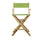 24'' Director's Chair Natural Frame-Lime Green Canvas - Casual Home