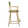 24'' Director's Chair Natural Frame-Lime Green Canvas - Casual Home
