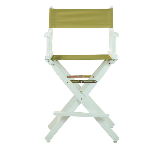 24'' Director's Chair White Frame-Olive Canvas - Casual Home