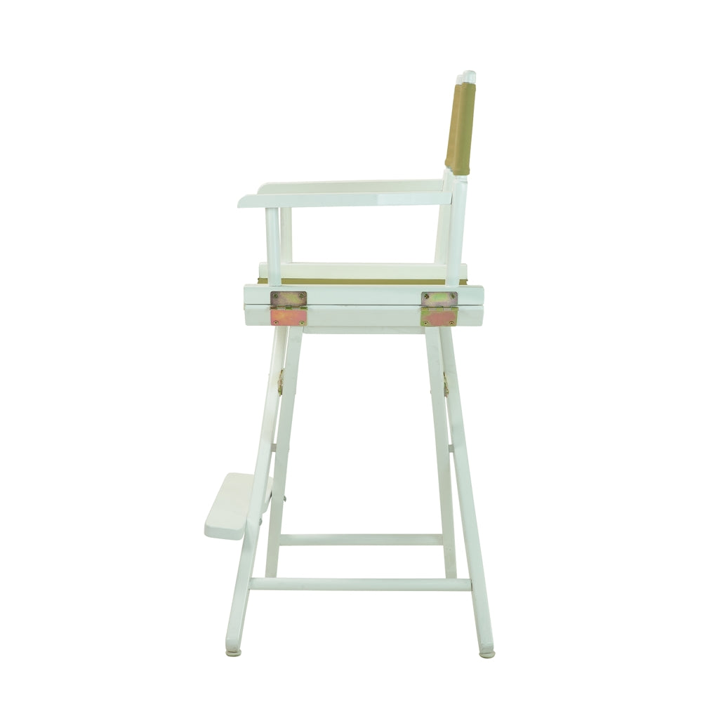 24'' Director's Chair White Frame-Olive Canvas - Casual Home