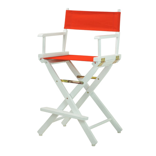 24'' Director's Chair White Frame-Red Canvas - Casual Home
