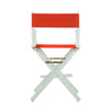 24'' Director's Chair White Frame-Red Canvas - Casual Home
