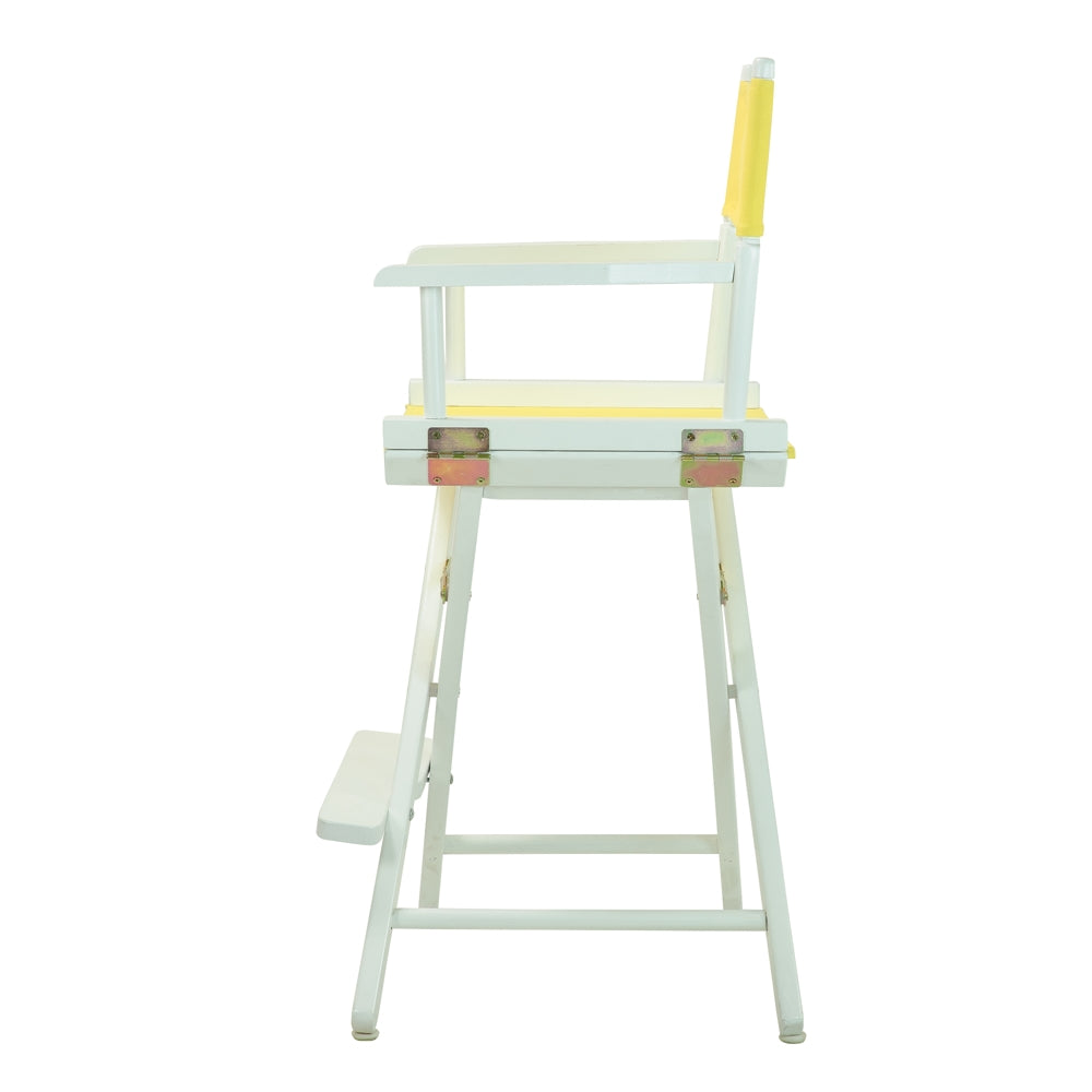 24'' Director's Chair White Frame-Yellow Canvas - Casual Home