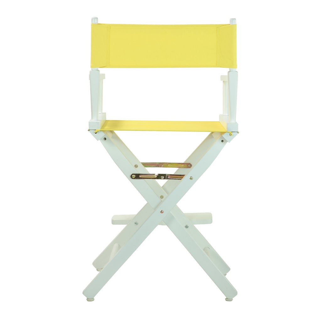 24'' Director's Chair White Frame-Yellow Canvas - Casual Home