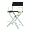 24'' Director's Chair White Frame-Black Canvas - Casual Home