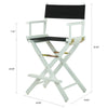 24'' Director's Chair White Frame-Black Canvas - Casual Home