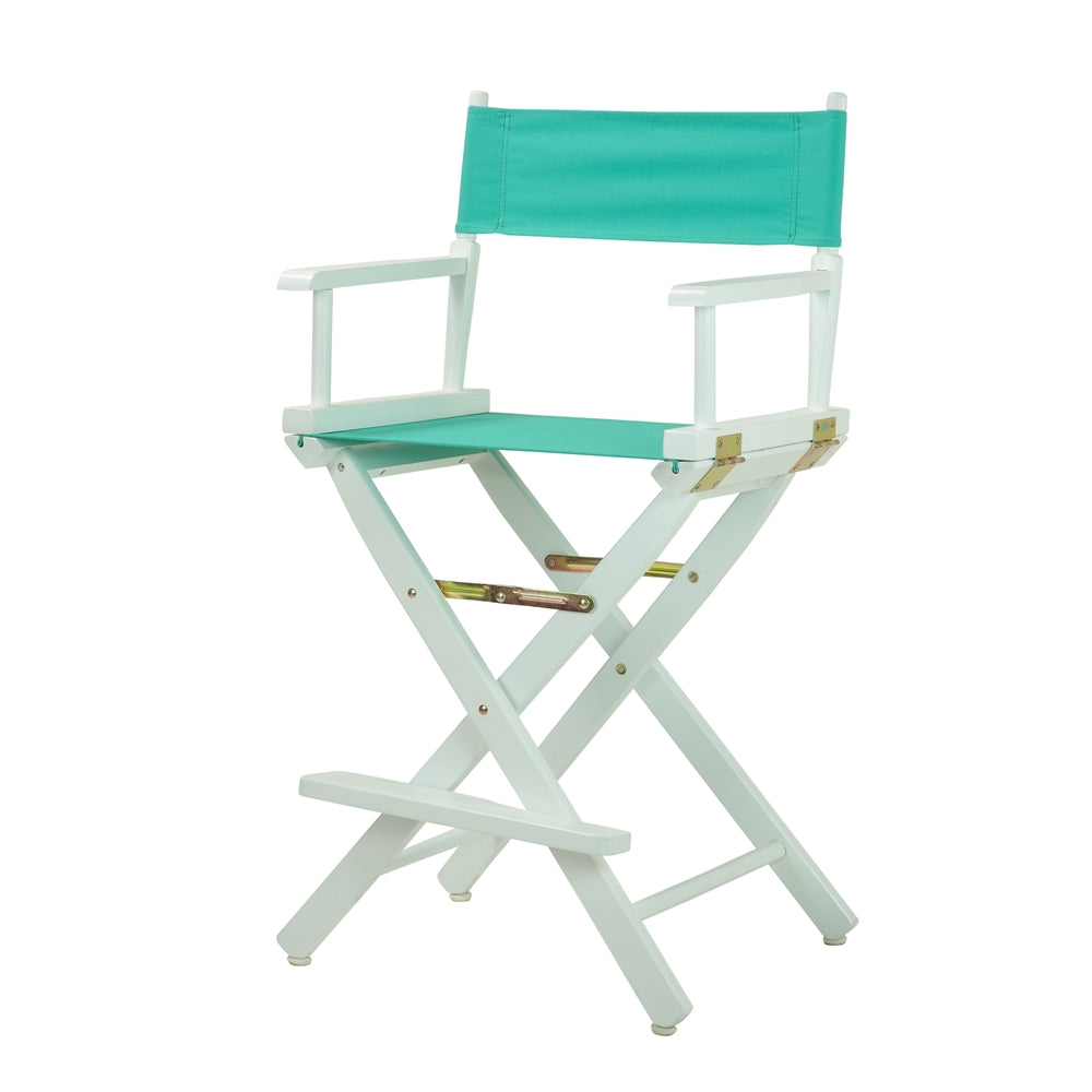 24'' Director's Chair White Frame-Teal Canvas - Casual Home