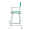 24'' Director's Chair White Frame-Teal Canvas - Casual Home