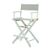 24'' Director's Chair White Frame-Gray Canvas - Casual Home