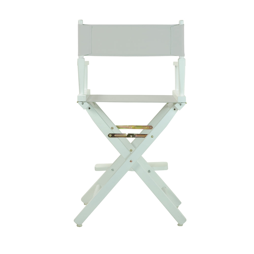 24'' Director's Chair White Frame-Gray Canvas - Casual Home