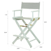 24'' Director's Chair White Frame-Gray Canvas - Casual Home