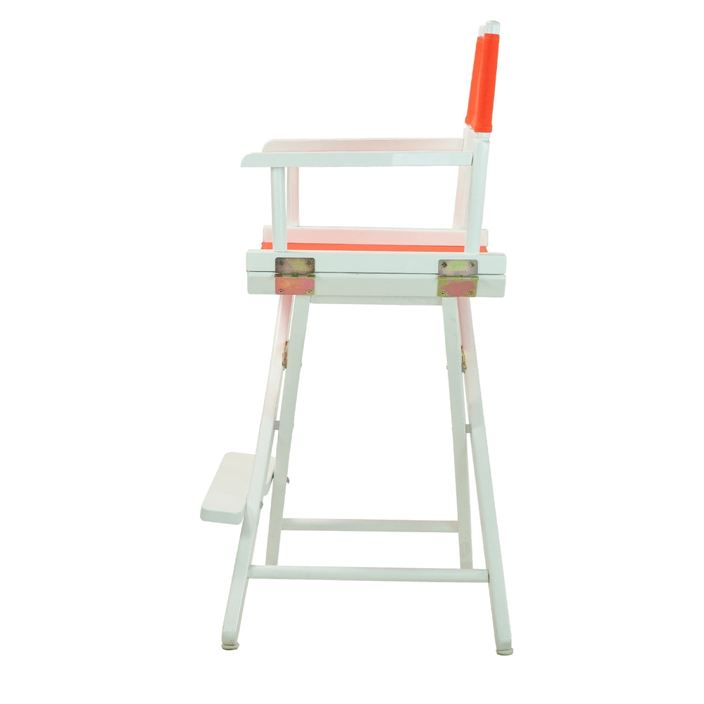 24'' Director's Chair White Frame-Orange Canvas - Casual Home