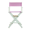 24'' Director's Chair White Frame-Pink Canvas - Casual Home