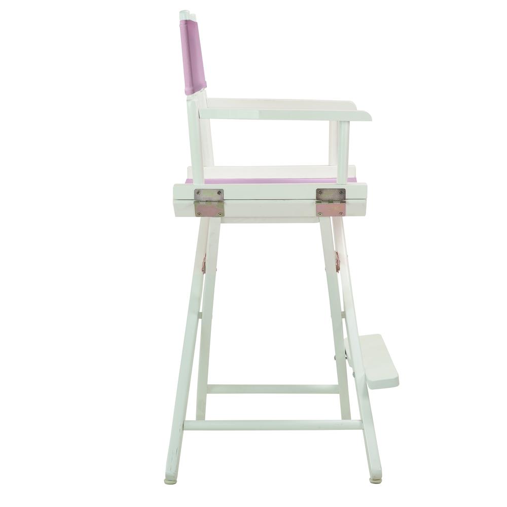 24'' Director's Chair White Frame-Pink Canvas - Casual Home