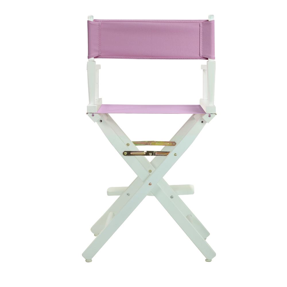 24'' Director's Chair White Frame-Pink Canvas - Casual Home