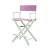 24'' Director's Chair White Frame-Pink Canvas - Casual Home