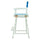 24'' Director's Chair White Frame-Turquoise Canvas - Casual Home