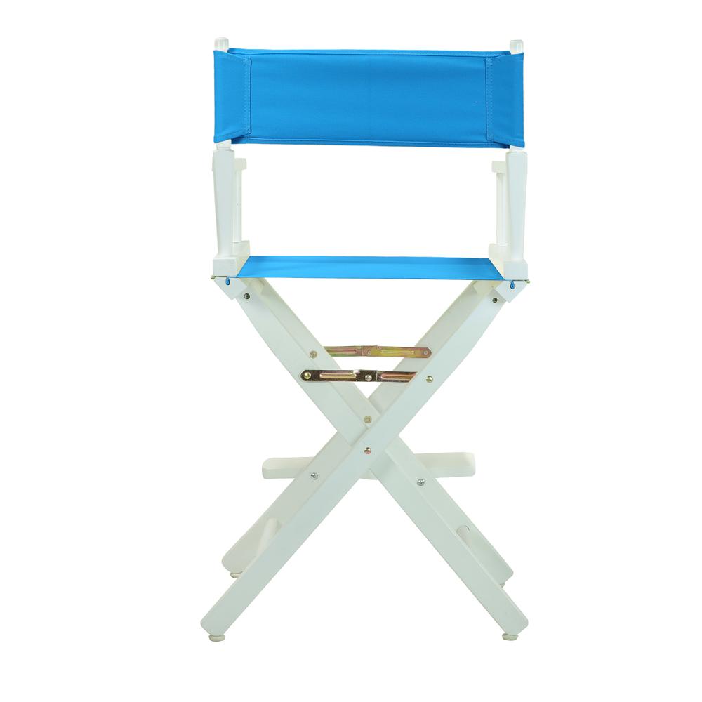 24'' Director's Chair White Frame-Turquoise Canvas - Casual Home