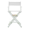 24'' Director's Chair White Frame-White Canvas - Casual Home