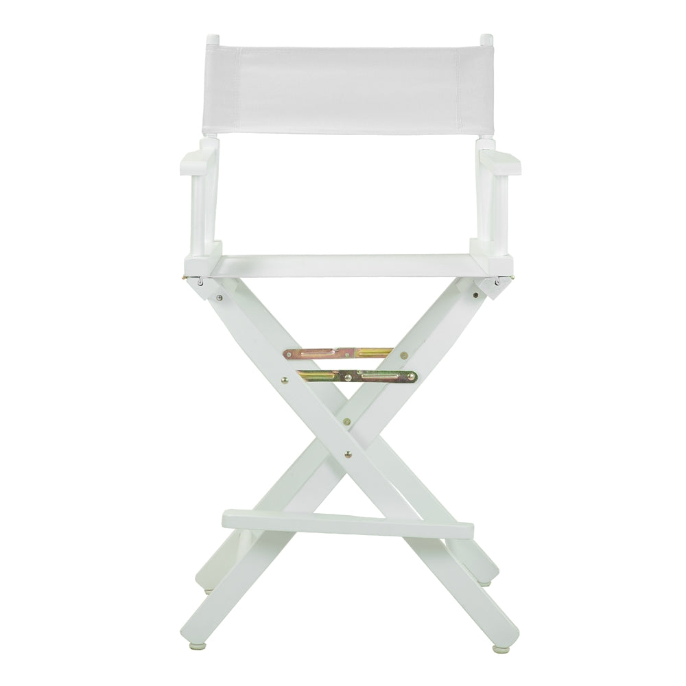 24'' Director's Chair White Frame-White Canvas - Casual Home