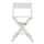24'' Director's Chair White Frame-White Canvas - Casual Home