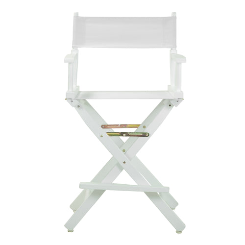 24'' Director's Chair White Frame-White Canvas - Casual Home