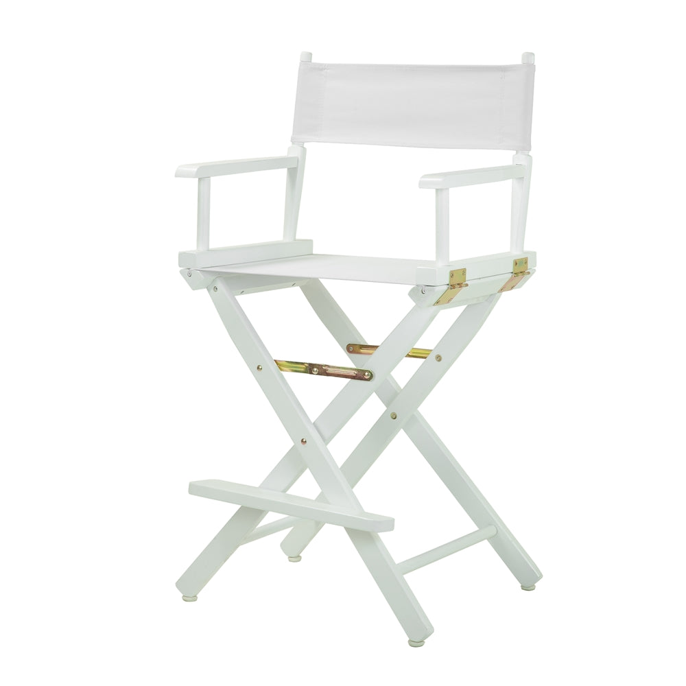 24'' Director's Chair White Frame-White Canvas - Casual Home