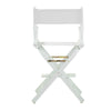 24'' Director's Chair White Frame-White Canvas - Casual Home