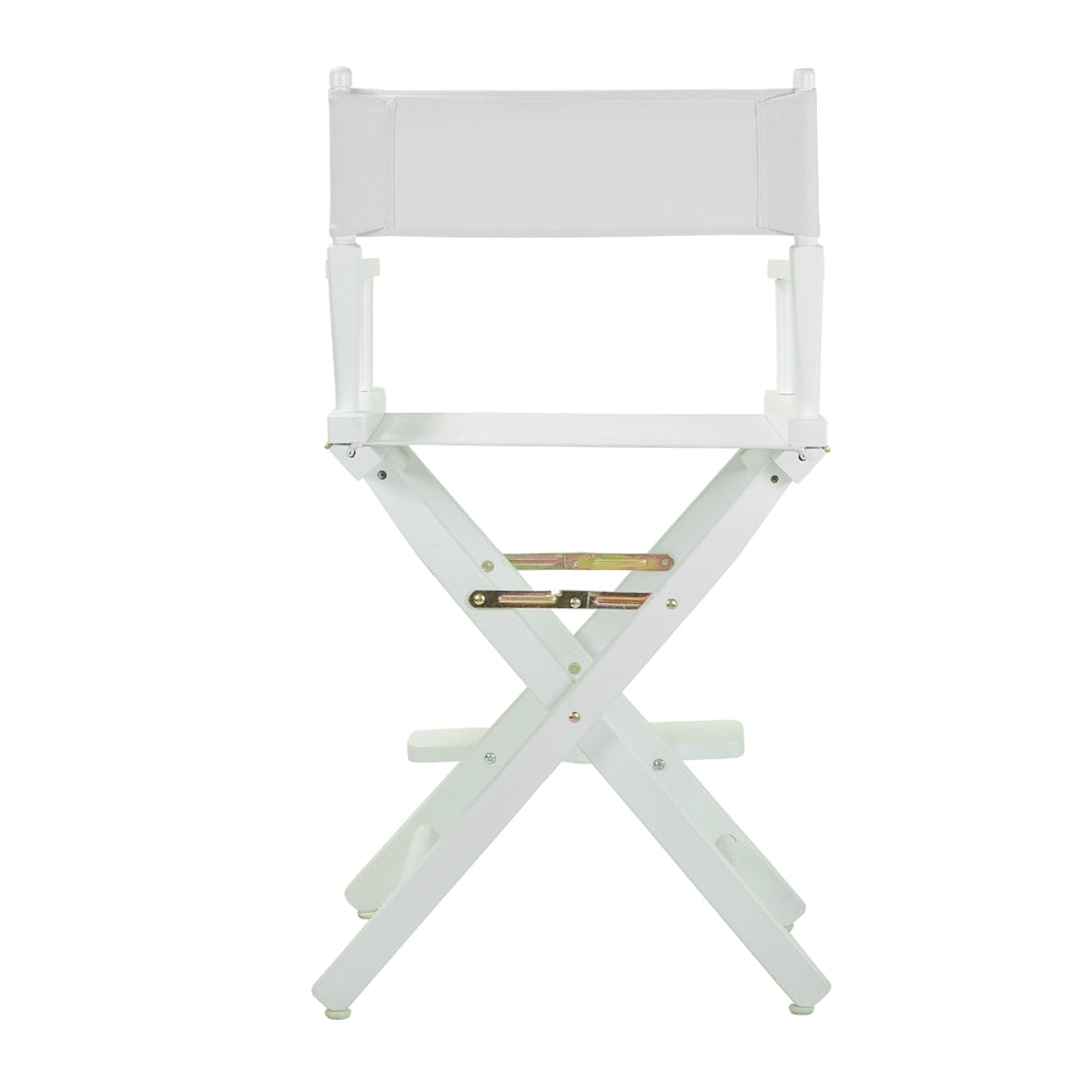 24'' Director's Chair White Frame-White Canvas - Casual Home