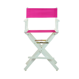 24'' Director's Chair White Frame-Magenta Canvas - Casual Home