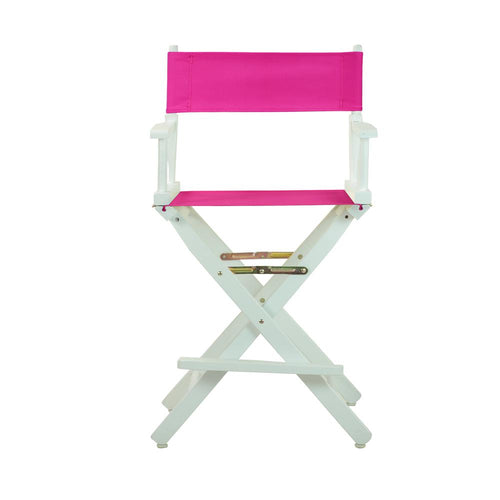 24'' Director's Chair White Frame-Magenta Canvas - Casual Home