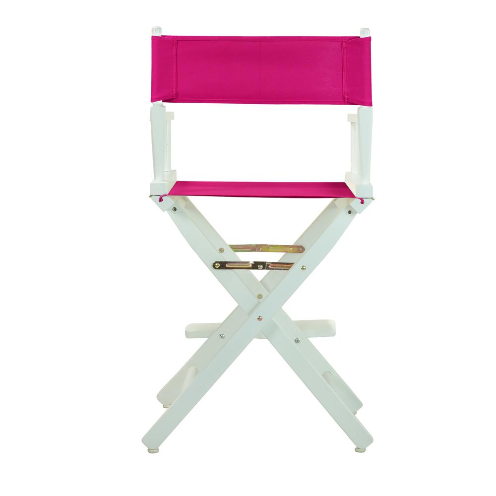 24'' Director's Chair White Frame-Magenta Canvas - Casual Home