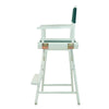 24'' Director's Chair White Frame-Hunter Green Canvas - Casual Home