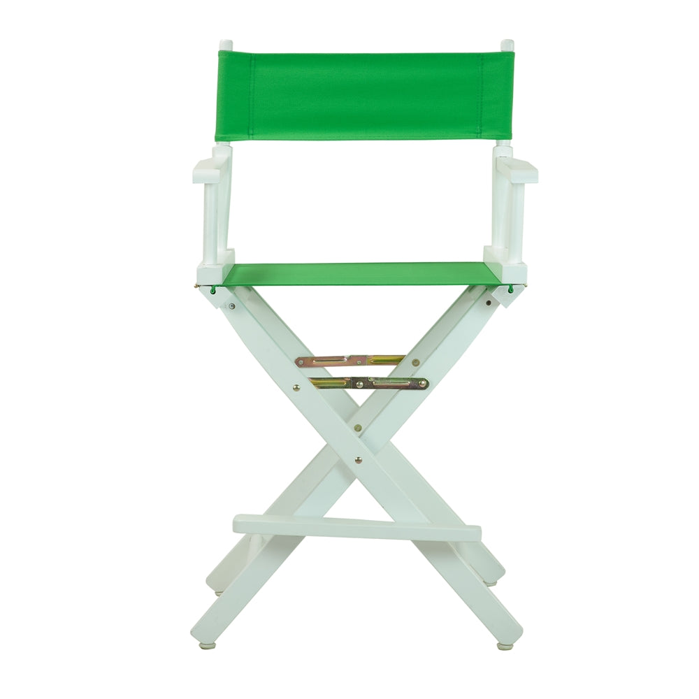24'' Director's Chair White Frame-Green Canvas - Casual Home