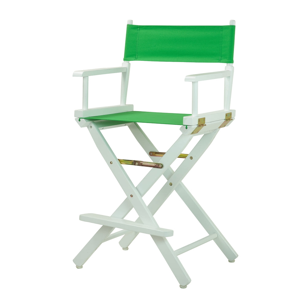 24'' Director's Chair White Frame-Green Canvas - Casual Home