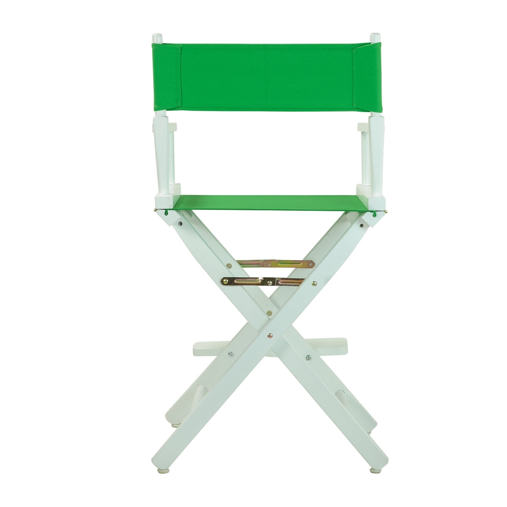 24'' Director's Chair White Frame-Green Canvas - Casual Home