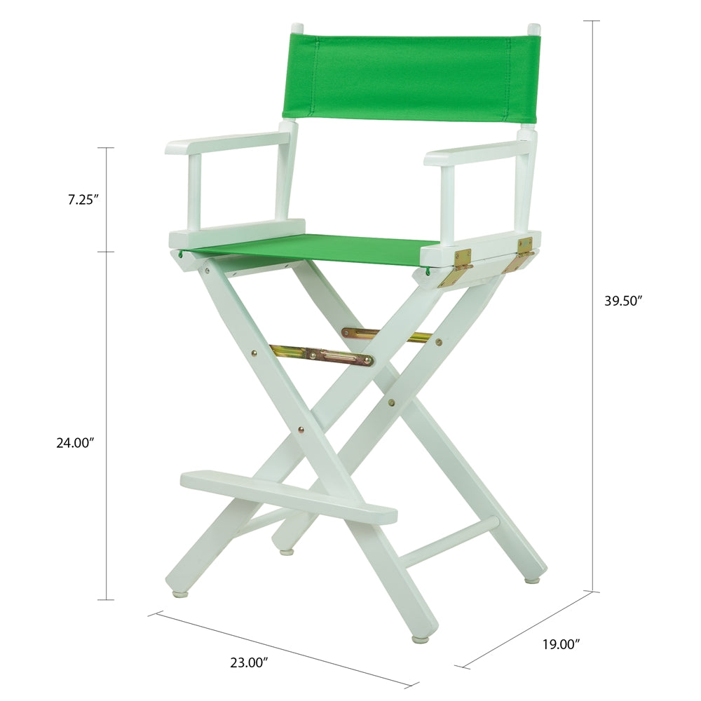 24'' Director's Chair White Frame-Green Canvas - Casual Home