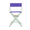 24'' Director's Chair White Frame-Purple Canvas - Casual Home
