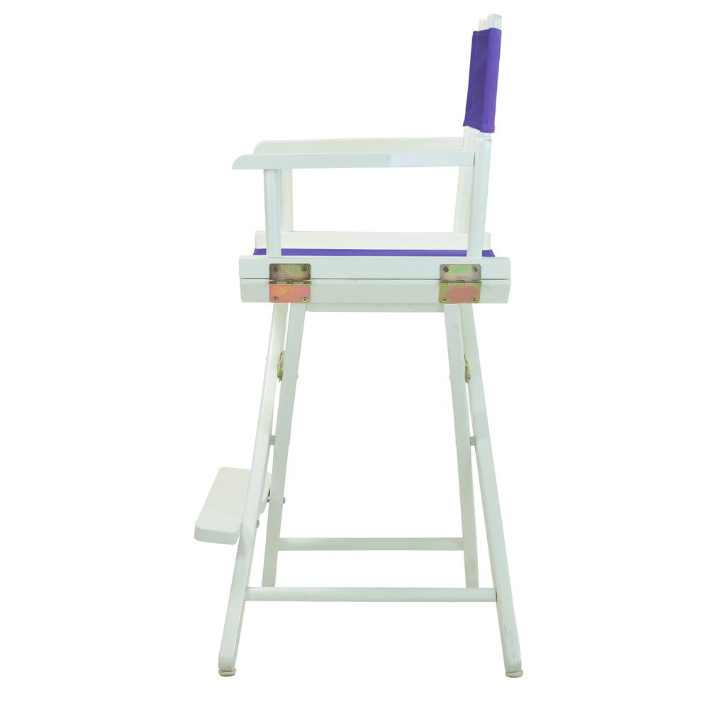 24'' Director's Chair White Frame-Purple Canvas - Casual Home