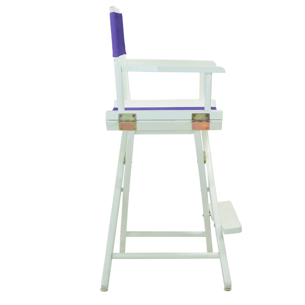 24'' Director's Chair White Frame-Purple Canvas - Casual Home