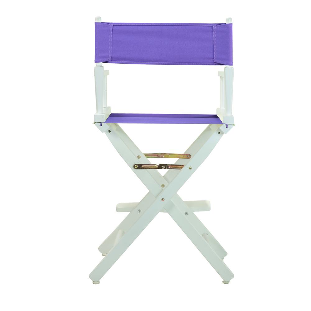 24'' Director's Chair White Frame-Purple Canvas - Casual Home