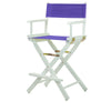 24'' Director's Chair White Frame-Purple Canvas - Casual Home