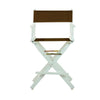 24'' Director's Chair White Frame-Brown Canvas - Casual Home
