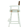 24'' Director's Chair White Frame-Brown Canvas - Casual Home