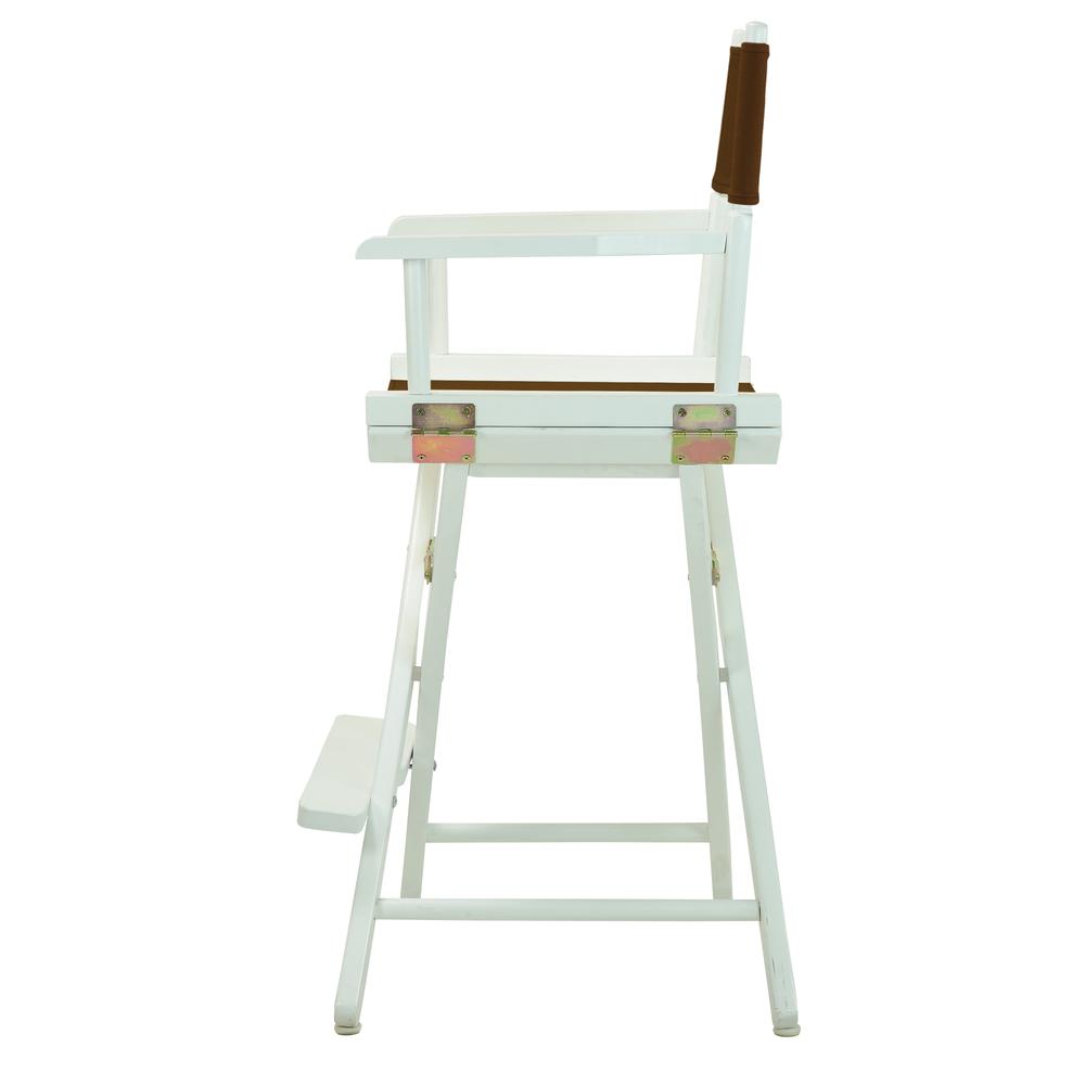 24'' Director's Chair White Frame-Brown Canvas - Casual Home